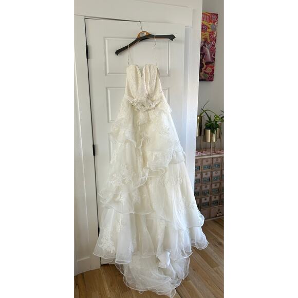 Maggie Sottero Chloe Wedding Dress Sweet Heart Ball Gown Lace Tulle Ivory 10 NWT - Picture 2 of 11